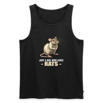 Rat Rat - Débardeur bio Premium Homme - noir - Devant - AI Model Male 178 light (178cm)