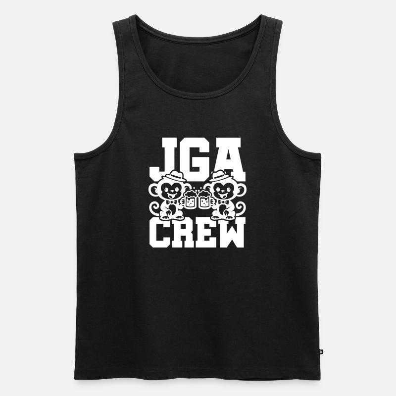 Jga Crew Junggesellenabschied Affe - Männer Premium Bio Tank Top - Schwarz