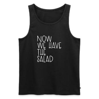 Now we have the salad - Männer Premium Bio Tank Top - Schwarz - Vorne - AI Model Male 178 light (178cm)