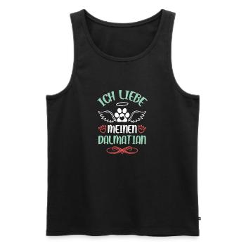 Ich liebe Dalmatian Engel - Männer Premium Bio Tank Top - Schwarz - Vorne - AI Model Male 178 light (178cm)