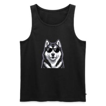 Alaskan Malamute - Männer Premium Bio Tank Top - Schwarz - Vorne - Michal (187cm)