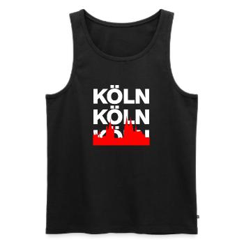 KÖLLE ES EIN JEFÖHL KÖLN DOMLIEBE RHEIN DOMSTADT - Débardeur bio Premium Homme - noir - Devant - AI Model Male 178 light (178cm)