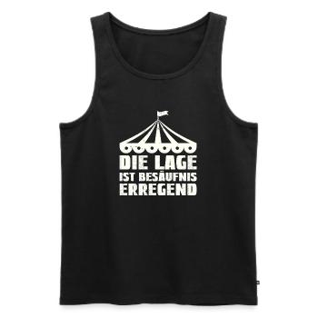 Die Lage ist Besaufniserregend - Männer Premium Bio Tank Top - Schwarz - Vorne - Michal (187cm)