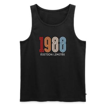 1988 Vintage Limited Edition - Men's Premium Organic Tank Top - black - Front - Michal (187cm)