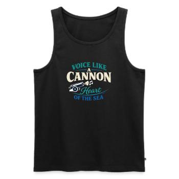 Communauté de musique folk Shanty Crew - Débardeur bio Premium Homme - noir - Devant - AI Model Male 178 light (178cm)
