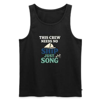Communauté de musique folk Shanty Crew - Débardeur bio Premium Homme - noir - Devant - AI Model Male 178 light (178cm)