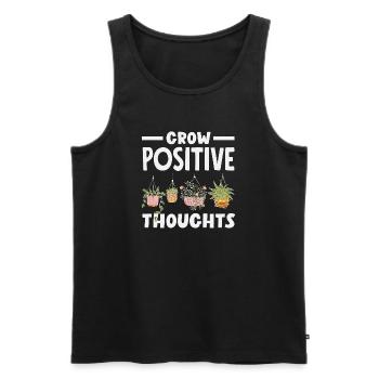 Wachsen Positive Gedanken Pflanzenliebhaber - Männer Premium Bio Tank Top - Schwarz - Vorne - Michal (187cm)
