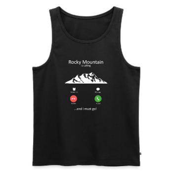 Rocky Mountain m’appelle et je dois partir - Débardeur bio Premium Homme - noir - Devant - Michal (187cm)