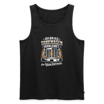 Carnival Disguised as a Tanker Truck Bachelor Party Costume Beer - Men's Premium Organic Tank Top - black - Front - Michal (187cm)