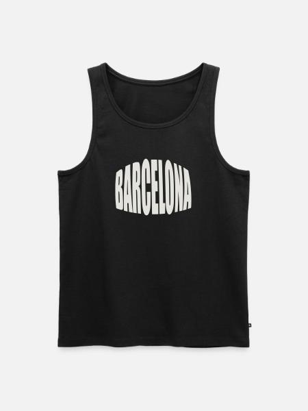 Barcelona Large Logo - Men's Premium Organic Tank Top - black