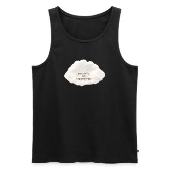 Mental airplane mode - Men's Premium Organic Tank Top - black - Front - AI Model Male 178 light (178cm)