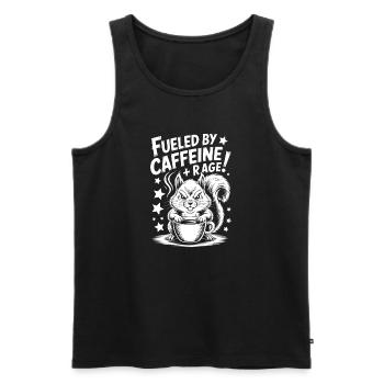 Coffee Sayings Caffeine Funny Coffee Gift - Men's Premium Organic Tank Top - black - Front - Michal (187cm)