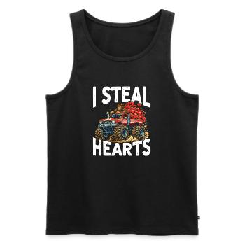 I Steal Hearts Monster Truck - Men's Premium Organic Tank Top - black - Front - AI Model Male 178 light (178cm)