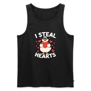 Ich stehle Herzgans - Männer Premium Bio Tank Top - Schwarz - Vorne - AI Model Male 178 light (178cm)