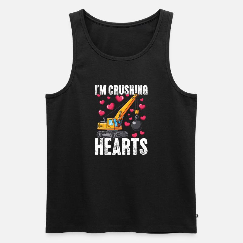 Herzzerquetschender Kranich - Männer Premium Bio Tank Top - Schwarz
