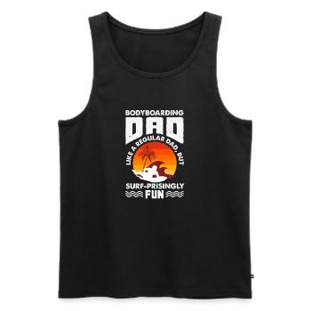 Surfing Surfboarder Bodyboarder - Men's Premium Organic Tank Top - black - Front - AI Model Male 178 light (178cm)