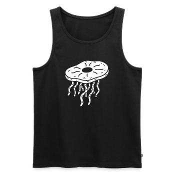 Minimalist Kombucha SCoby Tea Jellyfish - Men's Premium Organic Tank Top - black - Front - AI Model Male 178 light (178cm)
