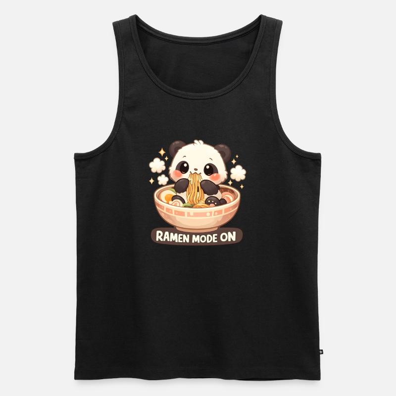 Ramen Panda Mode On - Men's Premium Organic Tank Top - black