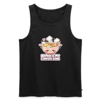 Ramen is my comfort zone - Männer Premium Bio Tank Top - Schwarz - Vorne - AI Model Male 178 light (178cm)