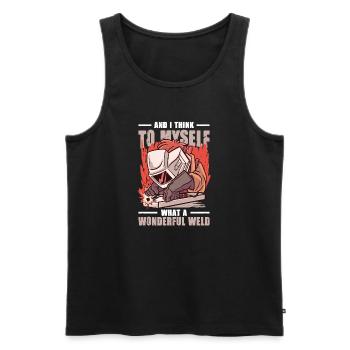 Welder Saying Gifts for Metalworkers - Men's Premium Organic Tank Top - black - Front - Michal (187cm)