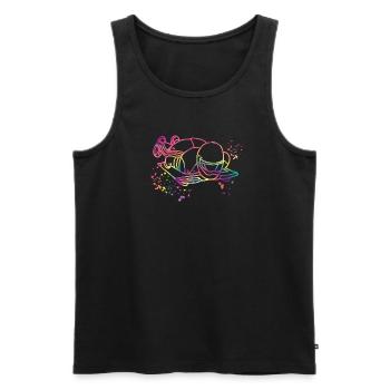 Skeleton Bobsleigh Winter Sports Sled - Männer Premium Bio Tank Top - Schwarz - Vorne - AI Model Male 178 light (178cm)