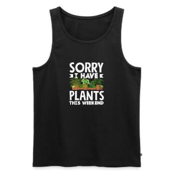 Planting This Weekend Plant Lovers - Men's Premium Organic Tank Top - black - Front - Michal (187cm)