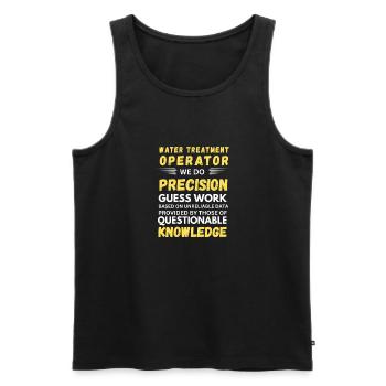 Water Treatment Operator We Do Precision - Men's Premium Organic Tank Top - black - Front - Michal (187cm)