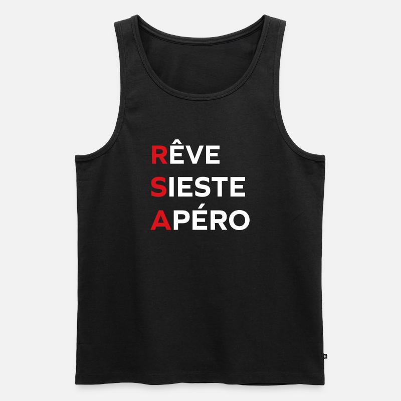 Träume Nickerchen Aperitif rsa - Männer Premium Bio Tank Top - Schwarz