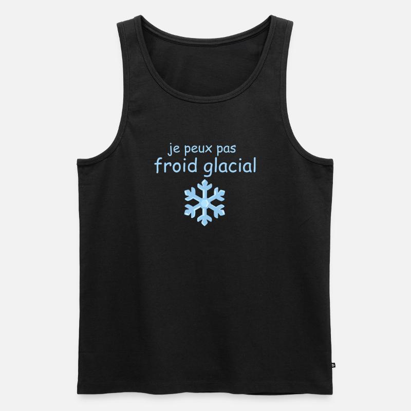 Chill Eisblaue Schneeflocke - Männer Premium Bio Tank Top - Schwarz
