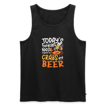 Krebs und Bier Vorhersage Design - Männer Premium Bio Tank Top - Schwarz - Vorne - AI Model Male 178 light (178cm)