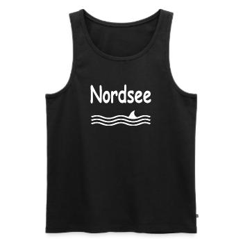 Nordsee - Männer Premium Bio Tank Top - Schwarz - Vorne - Michal (187cm)