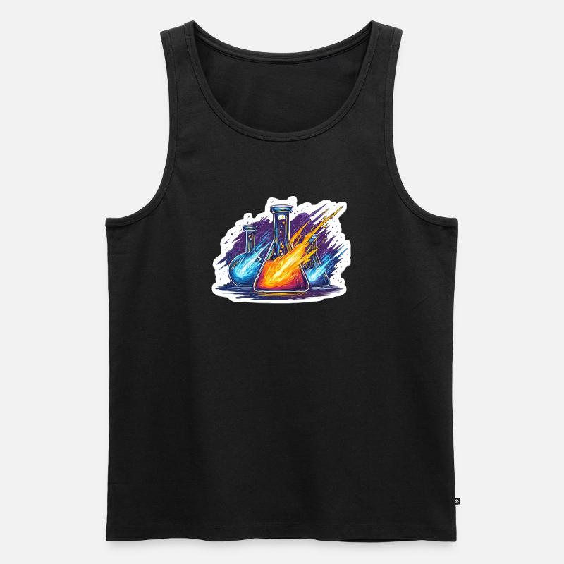 Labor-Geek-Quadrantiden-Meteorregen-Laborexperiment - Männer Premium Bio Tank Top - Schwarz