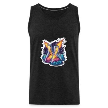 Lab Geek Educational Quadrantid Meteor Shower Expe - Men's Premium Organic Tank Top - charcoal grey - Front - Alexander (188cm)