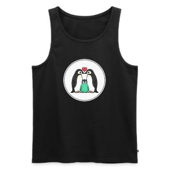 Vintage Pilz Myzel Natur Schwarmintelligenz - Männer Premium Bio Tank Top - Schwarz - Vorne - AI Model Male 178 light (178cm)