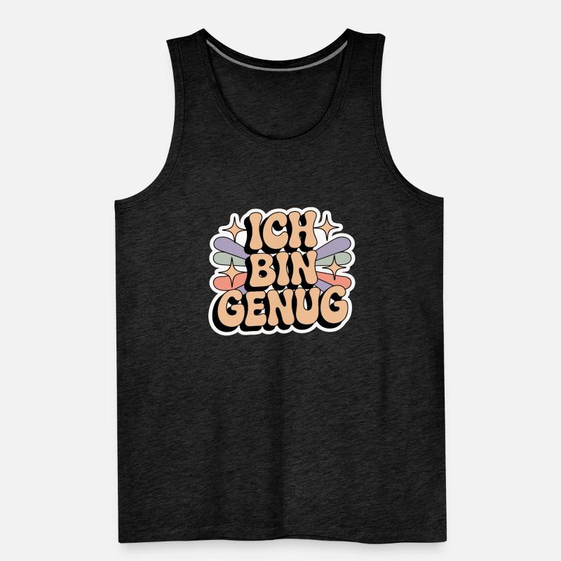 Ich bin genug – Retro Statement Männer Premium Bio Tank Top