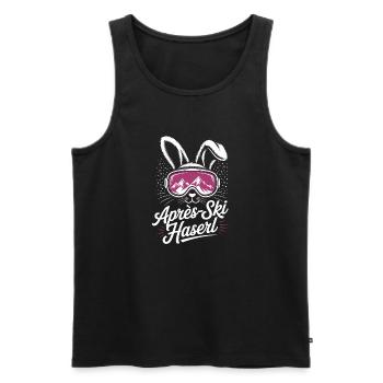 Après-ski bunny hut fun Skier ski bunny - Men's Premium Organic Tank Top - black - Front - Michal (187cm)