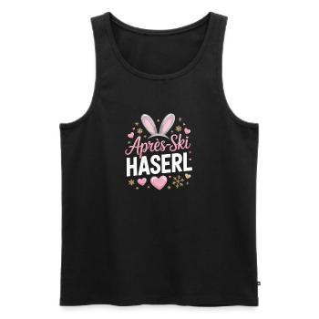 Après-ski bunny hut fun Skier ski bunny - Men's Premium Organic Tank Top - black - Front - Michal (187cm)