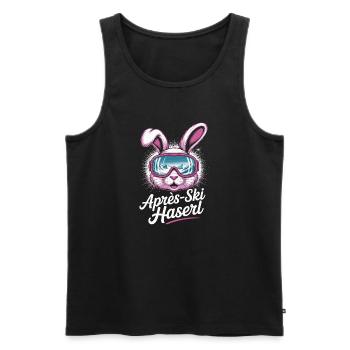 Après-ski bunny hut fun Skier ski bunny - Men's Premium Organic Tank Top - black - Front - Michal (187cm)