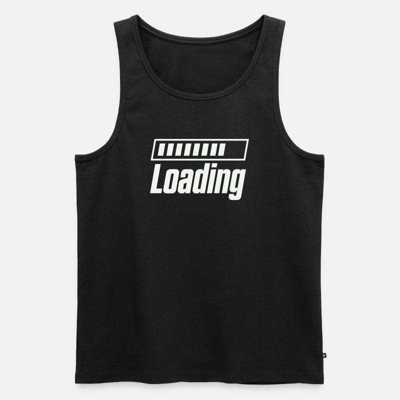 Loading Ladebalken - Männer Premium Bio Tank Top - Schwarz