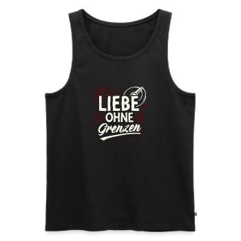 Liebe Ohne Grenzen Gear - Männer Premium Bio Tank Top - Schwarz - Vorne - Michal (187cm)