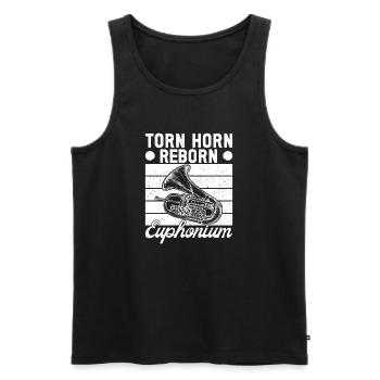 Bariton Player Torn Horn Reborn Euphonium - Männer Premium Bio Tank Top - Schwarz - Vorne - AI Model Male 178 light (178cm)