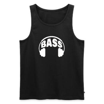 BASS - Männer Premium Bio Tank Top - Schwarz - Vorne - AI Model Male 178 light (178cm)