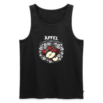 Apple Still Life Black & White Vintage - Men's Premium Organic Tank Top - black - Front - AI Model Male 178 light (178cm)