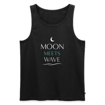 Navigation de nuit avec - Débardeur bio Premium Homme - noir - Devant - AI Model Male 178 light (178cm)