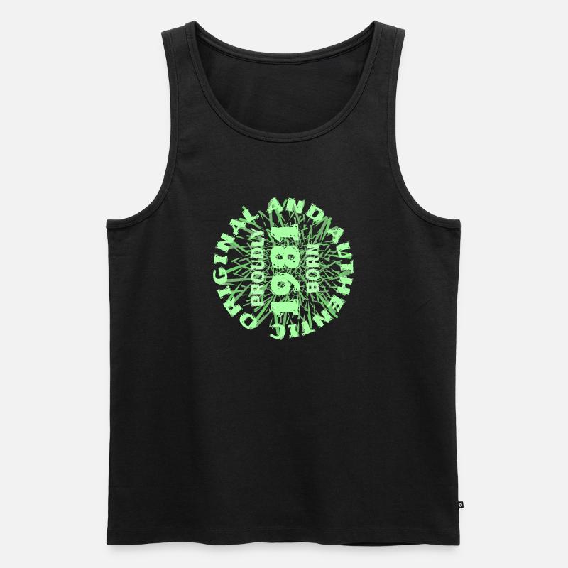 Freizeit 1981 - Männer Premium Bio Tank Top - Schwarz