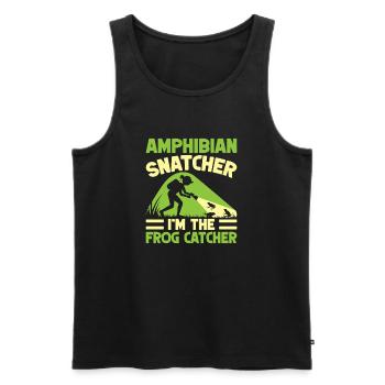 Frog Catcher Amphibian Snatcher Frog - Männer Premium Bio Tank Top - Schwarz - Vorne - AI Model Male 178 light (178cm)
