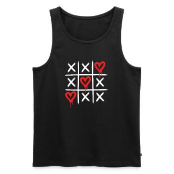 Graffiti Hearts – Dripping Love Street Art - Men's Premium Organic Tank Top - black - Front - AI Model Male 178 light (178cm)