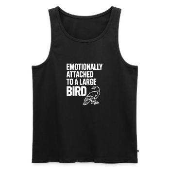 Emotionally Attached to a Large Bird - Men's Premium Organic Tank Top - black - Front - AI Model Male 178 light (178cm)