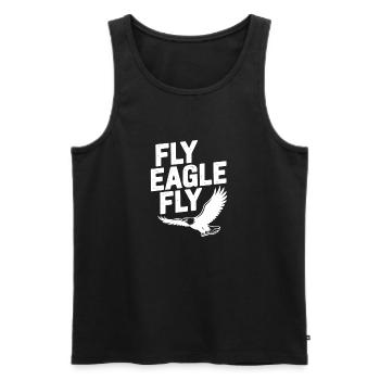 Fly Eagle Fly - Men's Premium Organic Tank Top - black - Front - Michal (187cm)