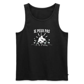 Roller Skate Humor I Skate I Can't I Pat - Men's Premium Organic Tank Top - black - Front - Michal (187cm)